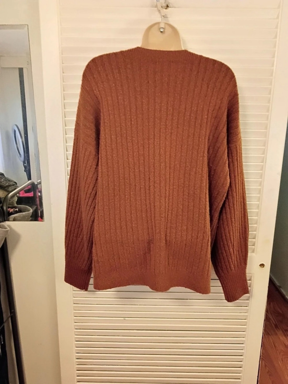 1.STATE Ribbed Button Front Cardigan Size Medium - Picture 5 of 7